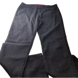 Bongo Womens Skinny Denim Jeans Size Junior 15 Black Dark Cotton Stretch Gothic